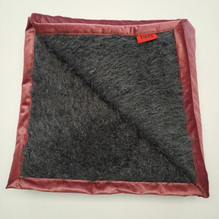 Samt verschiedene Farben, Kunstfell-Plaid, Rückseite Sheep grey – Bild 8