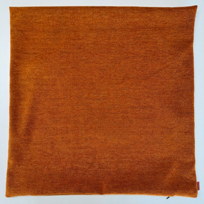 Chenille orange, Deko-Kissenhüllen, 50x50cm