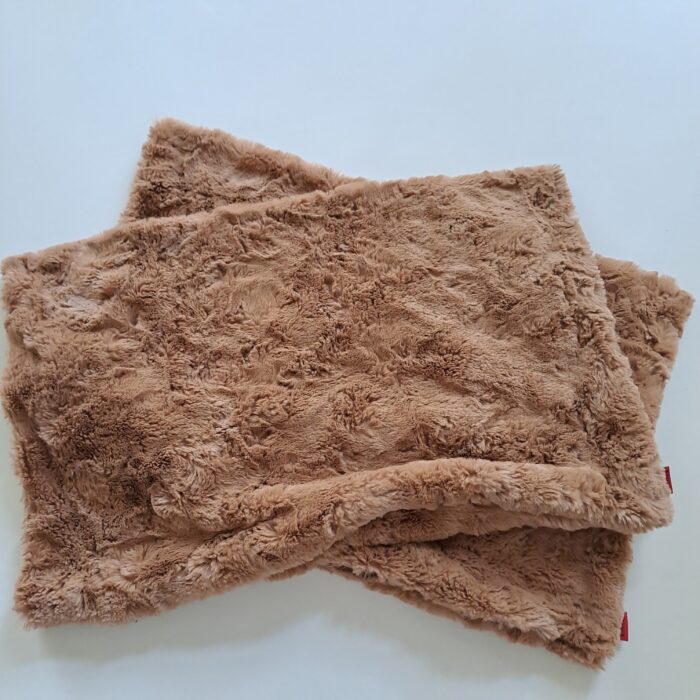 Lamm camel, Kunstfell-Kissenhüllen, Set 2 Stück 30x50cm – Bild 3
