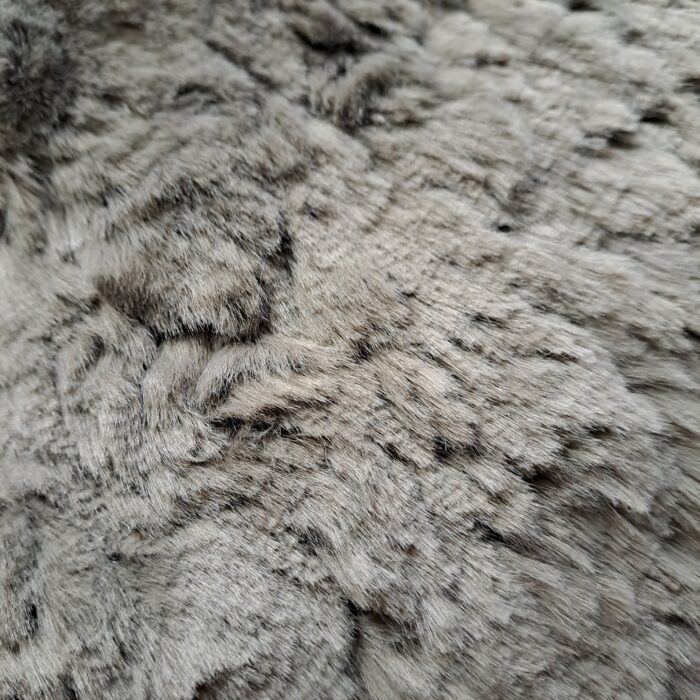 Awassi taupe Plaid mit Chenille – Bild 3