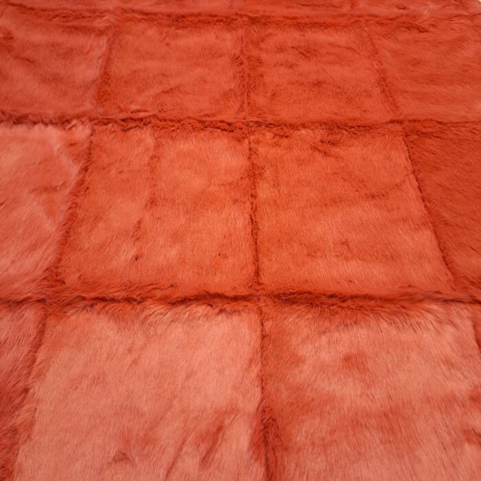 Koralle, Patchwork-Plaid, Rückseite Wool-Cashmere cream – Bild 3