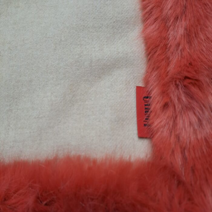 Koralle, Patchwork-Plaid, Rückseite Wool-Cashmere cream – Bild 2