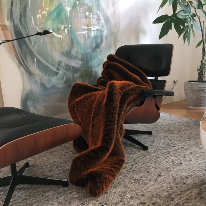 Fancy-Fox orange Plaid