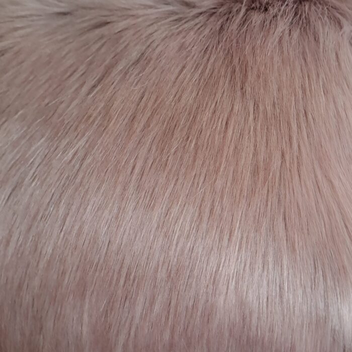 Fuchs rosé, Kunstfell-Plaid, Rückseite Wool-Cashmere kitt, Messemodell – Bild 3