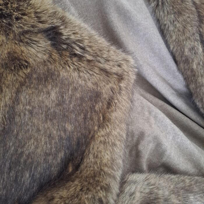 Real-Fox, Patchwork-Plaid, Rückseite Wool-Cashmere camel – Bild 3